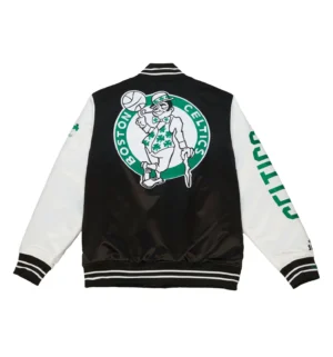 Alternative view of Team Origins Varsity Team Legacy Satin Jacket Boston Celtics