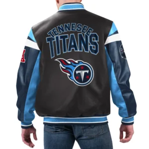 Alternative view of Tennessee Titans G-III Sports by Carl Banks Full-Zip Leather Varsity Jacket