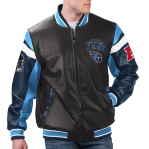 Tennessee Titans G-III Sports by Carl Banks Full-Zip Leather Varsity Jacket