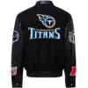 Tennessee Titans Jeff Hamilton Wool & Leather Varsity Jacket - Image 2