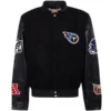 Tennessee Titans Jeff Hamilton Wool & Leather Varsity Jacket
