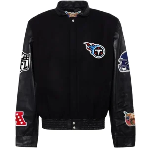 Tennessee Titans Jeff Hamilton Wool & Leather Varsity Jacket