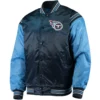 Tennessee Titans Starter The Enforcer Full-Snap Satin Varsity Jacket
