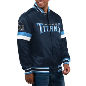 Tennessee Titans Starter Home Game Satin Full-Snap Satin Varsity Jacket