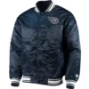 Tennessee Titans Starter Locker Room Full-Snap Satin Varsity Jacket