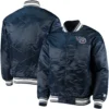 Tennessee Titans Starter Locker Room Full-Snap Satin Varsity Jacket - Image 3