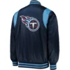 Tennessee Titans Starter Prime Time Twill Full-Snap Satin Varsity Jacket - Image 2