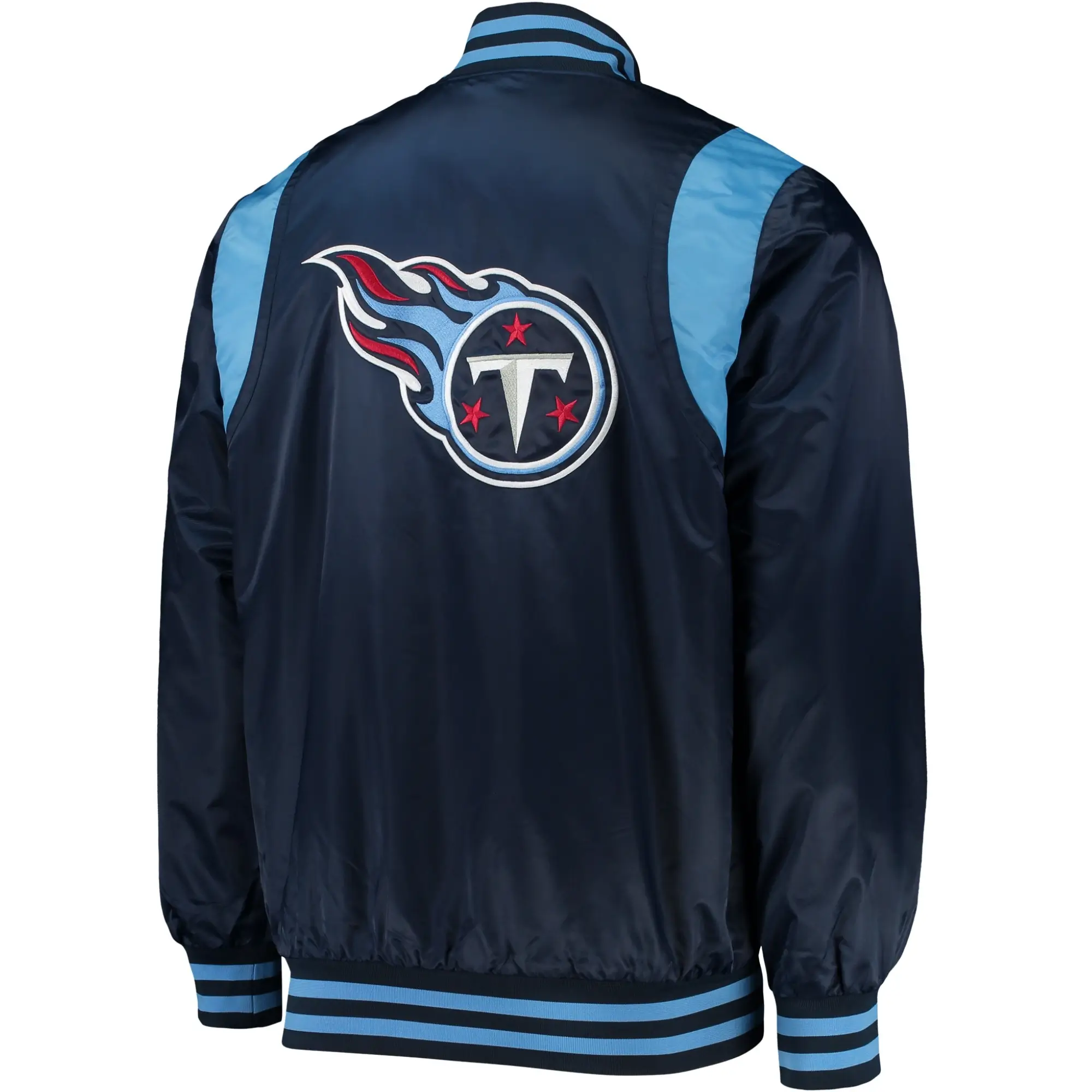 Tennessee Titans Starter Prime Time Twill Full-Snap Satin Varsity Jacket - Image 2