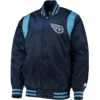 Tennessee Titans Starter Prime Time Twill Full-Snap Satin Varsity Jacket