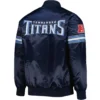Alternative view of Tennessee Titans The Power Forward Team Players Satin Varsity Navy Jacket
