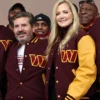 Washington Commanders Maroon and Yellow Letterman Varsity Jacket - Image 4