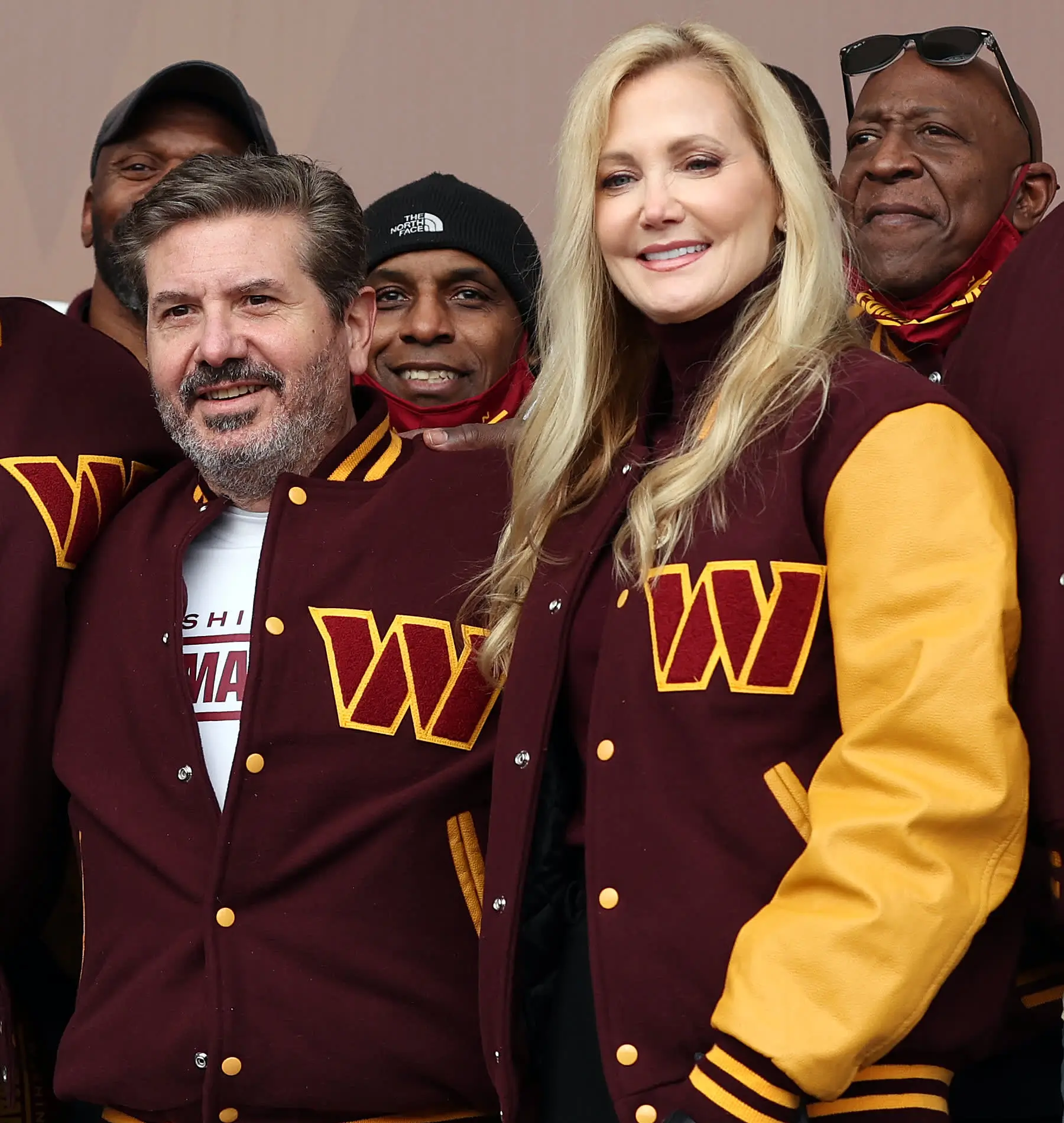 Washington Commanders Maroon and Yellow Letterman Varsity Jacket - Image 4