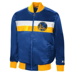 Golden State Warriors The Ambassador Satin Varsity Jacket
