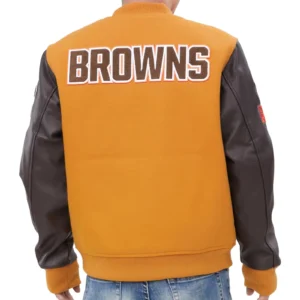 Alternative view of Cleveland Browns Classic Wool & Faux Leather Varsity Jacket
