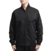 LA Kings Neutral Black Full-Zip Satin Varsity Jacket