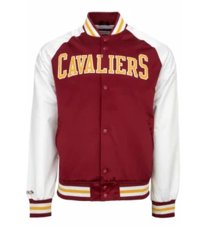 Primetime Cleveland Cavaliers Prime Time Maroon & White Varsity Jacket