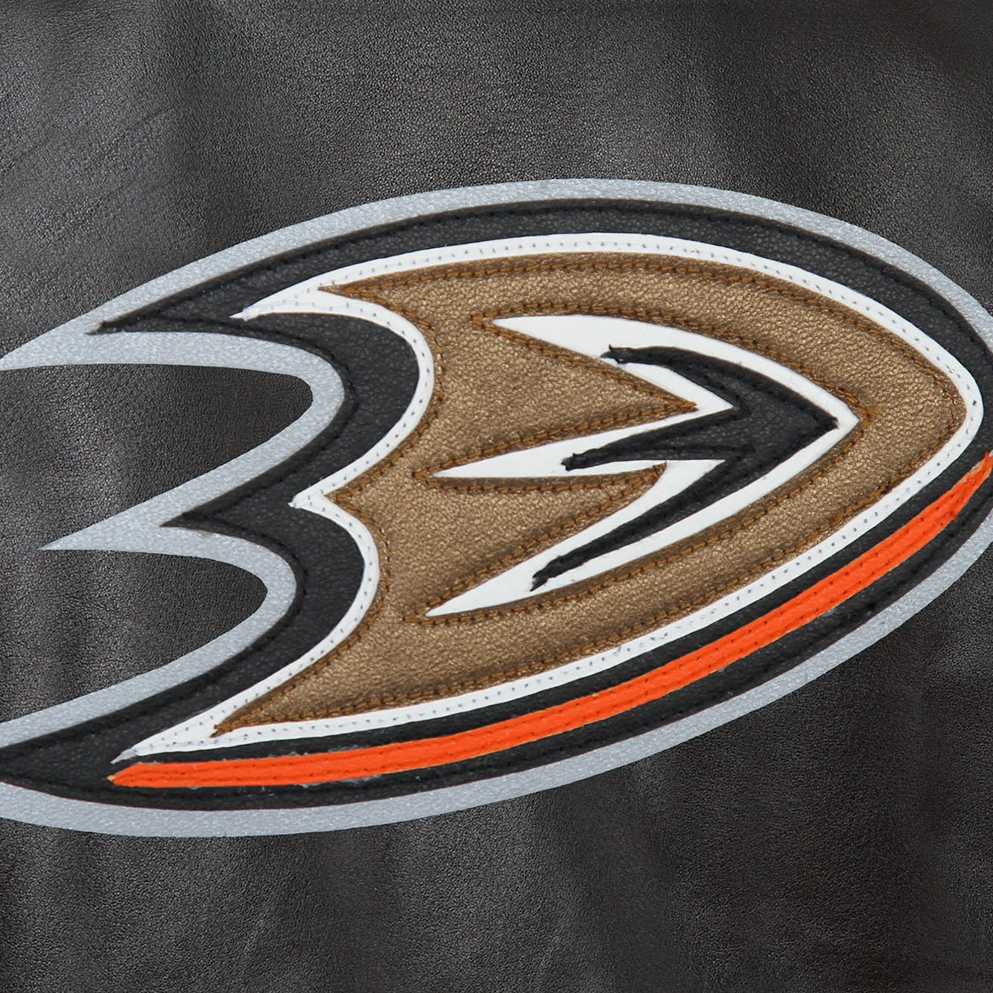 Anaheim Ducks Full Leather Black Varsity Jacket - Image 3