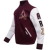 Arizona Coyotes Pro Standard Classic Wool & Leather Varsity Jacket - Image 3