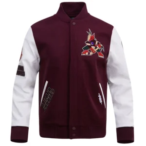 Arizona Coyotes Pro Standard Classic Wool & Leather Varsity Jacket