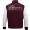 Arizona Coyotes Pro Standard Classic Wool & Leather Varsity Jacket - Image 2