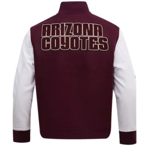 Alternative view of Arizona Coyotes Pro Standard Classic Wool & Leather Varsity Jacket
