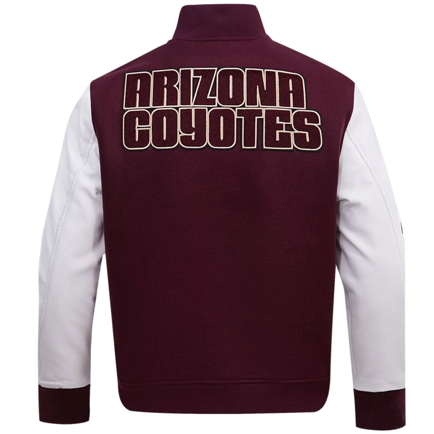 Arizona Coyotes Pro Standard Classic Wool & Leather Varsity Jacket - Image 2