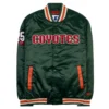 Arizona Coyotes Starter Full-Snap Bomber Satin Varsity Green Jacket