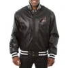 Arizona Coyotes Full Leather  Black Leather Varsity Jacket