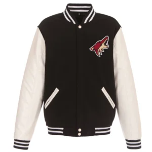 Arizona Coyotes Wool & Leather Reversible Varsity Jacket