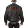 Arizona Diamondbacks Full Leather Black Varsity Jacket - Image 2