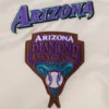 Arizona Diamondbacks Women's Retro Classic Satin Cream Varsity Jacket - Image 4