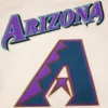 Arizona Diamondbacks Retro Classic Cream/Purple Wool & Leather Varsity Jacket - Image 4