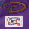Arizona Diamondbacks Retro Classic Cream/Purple Wool & Leather Varsity Jacket - Image 5