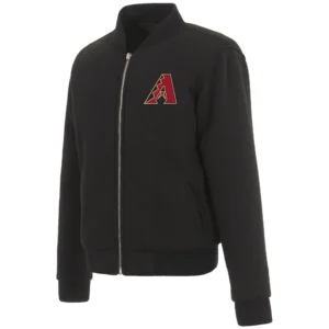 Arizona Diamondbacks Reversible Fleece Black Varsity Jacket