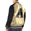 Arizona Diamondbacks Bomber Gold/Black Satin Varsity Jacket - Image 4