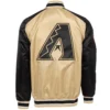 Arizona Diamondbacks Bomber Gold/Black Satin Varsity Jacket - Image 3
