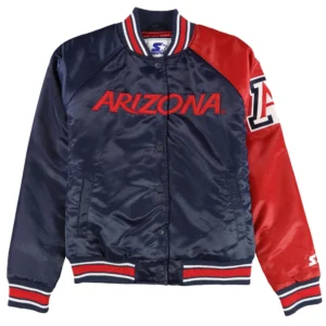 Arizona Diamondbacks Starter Full-Snap Satin Varsity Jacket Navy & Red