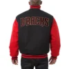 Arizona Diamondbacks Full Wool Two Tone Black/Red Varsity Jacket - Image 2
