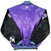 Arizona Diamondbacks Bomber Purple/Black Satin Varsity Jacket - Image 2