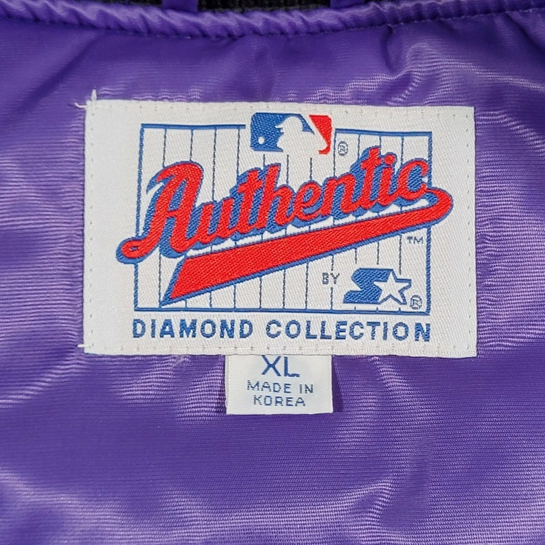 Arizona Diamondbacks Bomber Purple/Black Satin Varsity Jacket - Image 4