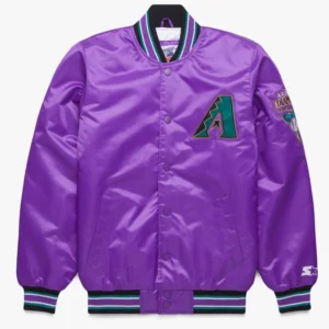 Arizona Diamondbacks X Starter Full-Snap Satin Varsity Jacket