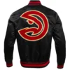 Atlanta Hawks Classic Rib Satin Varsity Jacket - Image 2