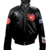 Atlanta Hawks Jeff Hamilton Full Leather Puffer Jacket