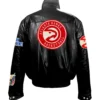 Atlanta Hawks Jeff Hamilton Full Leather Puffer Jacket - Image 2