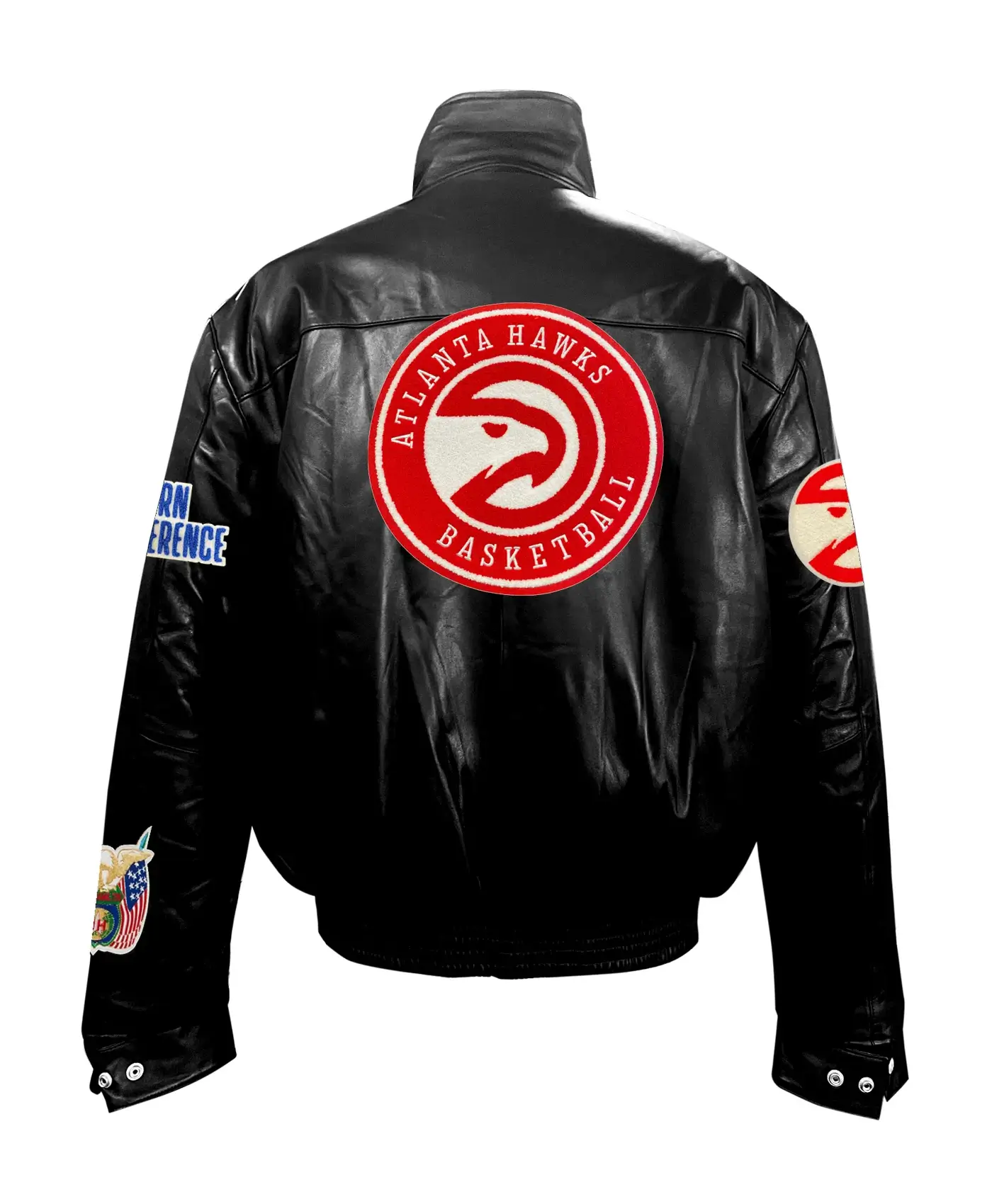 Atlanta Hawks Jeff Hamilton Full Leather Puffer Jacket - Image 2