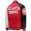 Atlanta Hawks Reliever Satin Varsity Jacket Tri Color - Image 2