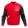 Atlanta Hawks Old English Wool & Leather Varsity Jacket