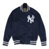 New York Yankees Team Legacy 1988 Authentic BP Satin Navy Jacket