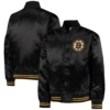 Women's Boston Bruins Gifted Goalie Satin Varsity Jacket - Image 4