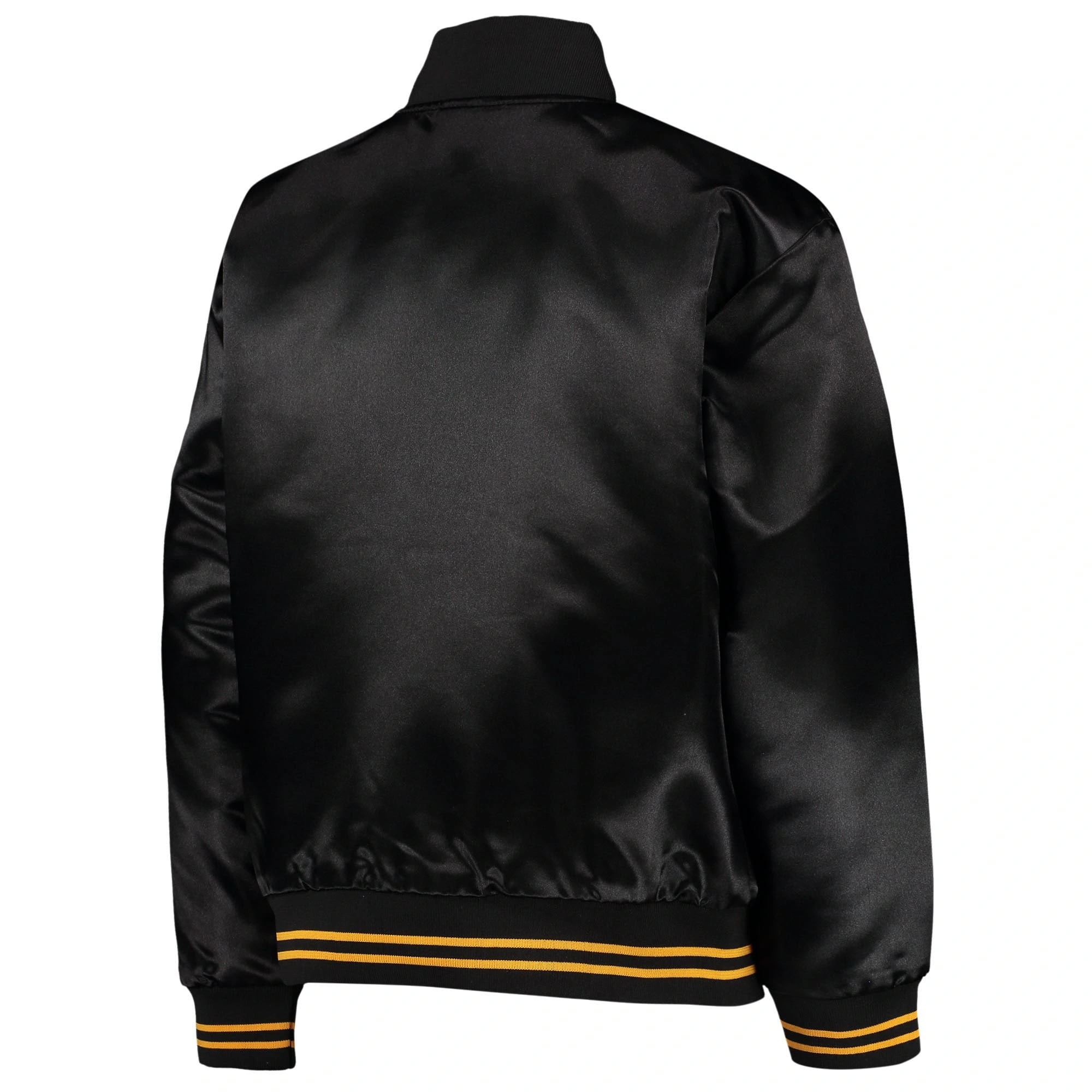 Women's Boston Bruins Gifted Goalie Satin Varsity Jacket - Image 2